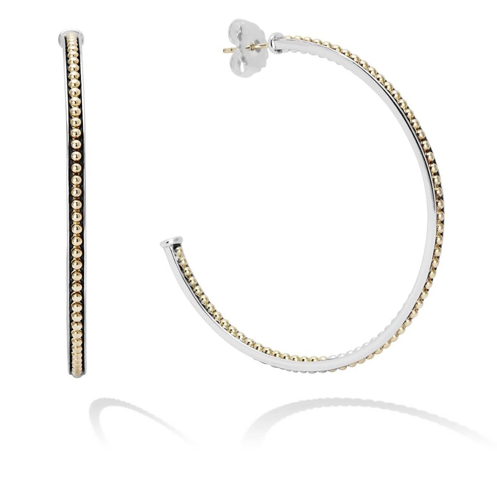 LAGOS KSL Large Two Tone Hoop Earrings